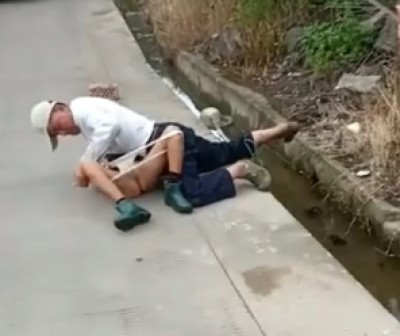 Old Man Attempts To Rape A Homeless Woman On The Road - LiveGore.com   